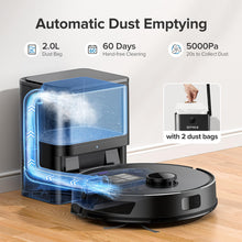 BPMIO Robot Vacuum and Mop Self Emptying, Hands-Free Up to 60 Days, 5000pa Robot Vacuum Cleaner with Schedule, Lidar Navigation, WiFi/App/Alexa, Automatic Vacuum Robot for Pet Hair, Hard Floor, Carpet