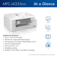 Brother MFC-J4335DW INKvestment Tank All-in-One Printer with Duplex and Wireless Printing Plus Up to 1-Year of Ink in-Box, Works with Alexa