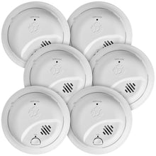 First Alert SMI100-AC, Hardwire Interconnect Smoke Alarm with Battery Backup, 6-Pack