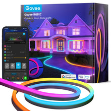 Govee Outdoor Neon Rope Lights, 32.8ft RGBIC IP67 Waterproof Patio Decorations with 64 Scene Modes, Music Sync, Flexible LED Outdoor Lights, Neon Lights Work with Alexa, Google Assistant