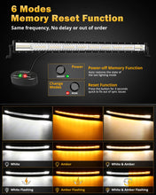 Auxbeam 42Inch 240W Curved LED Light Bar, 6 Modes Amber White Strobe Dual Color Fog Light, Spot Flood Combo Offroad Light Flashing Off Road Driving Light