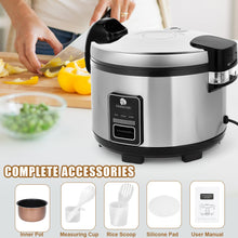 Oshenic Commercial Rice Cooker & Warmer 84 Cups (Cooked),15.85 Qt / 15 Liter Large Capacity Rice Cooker,Auto Keep Warm,Non-Stick Inner Pot,1350W Fast Cooking Electric Rice Cooker For Restaurant,Hotel