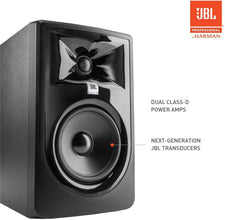 JBL Professional 305P MkII 5-Inch 2-Way Powered, Active Monitor Speakers for Near Field Music Production, Studio Monitor, Desktop Computer, Hi-Fi Audio. Sold as Pair, Black