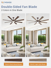 ZMISHIBO 72 inch Oil Rubbed Bronze Ceiling Fans with Lights and Remote, Indoor/Outdoor Farmhouse Ceiling Fan for Living Room Patio, 6 Speed Reversible Quiet DC Motor, 3CCT, Dual Finish Blades