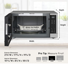 Panasonic NN-SN76LS 1.6 cu.ft Cyclonic Inverter Countertop Microwave Oven 1250Watt Power with Genius Sensor Cooking, 19.44