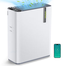 HEPA Air Purifiers for Home Large Room Up to 1732Ft², Air Purifiers for Bedroom with Humidifier（100ml), Smart WiFi, Air Quality Monitor, Quite Sleep Mode, Pet Air Purifier for Odor, Dust, Smoke White