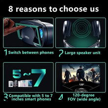 VR Headset,Virtual Reality Headset 3D VR Goggles Glasses for 3D Movies Compatible for 5.0-7.0 inches iOS Android Smartphones/5798