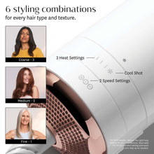 T3 AireBrush Round One-Step Volumizing Hair Dryer Brush, Blow Dryer Brush for Fast Drying and Styling with Multiple Heat and Speed Settings, 2.5