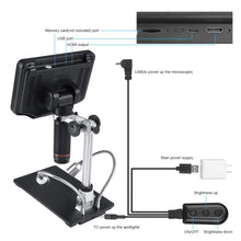 Andonstar AD407 3D HDMI Soldering Digital Microscope with 4MP UHD and 7 inch Adjustable LCD Screen USB Video Microscopes for Phone Repairing SMT SMD DIY