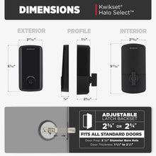 Kwikset Halo Select Smart Lock Keyless Entry Door Lock Wi-Fi and Matter Enabled Deadbolt No Hub Needed, Geofence Auto-Unlock, Grade AAA Certified, Easy Install, Matte Black Lifetime Finish Warranty