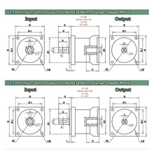 Planetary Reducer Nema 34 Planetary Gearbox Motor Reducer 86mm Stepper Motor Reduction Step-Down Gearbox Ratio 3 to 1~216 for Textile Machines(14 Input 16 Output,Ratio 36 to 1)