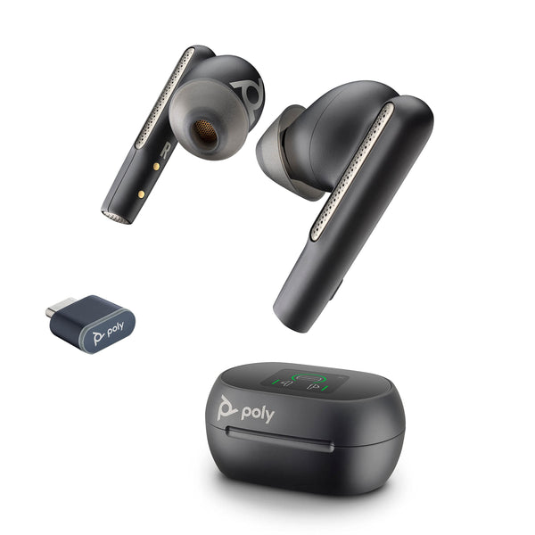 Poly Voyager Free 60+ UC True Wireless Earbuds (Plantronics) – Noise-Canceling Mics for Clear Calls – ANC – Smart Charge Case w/Touch Controls–Works w/iPhone,Android,PC/Mac,Zoom,Teams–Amazon Exclusive