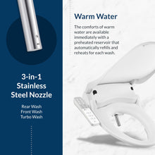 Bio Bidet Slim One Smart Toilet Seat in Round White with Stainless Steel Self-Cleaning Nozzle, Nightlight, Turbo Wash, Oscillating and Fusion Warm Water Technology