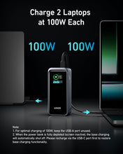 Anker Prime Power Bank 200W, 20,000mAh Portable Charger 3-Port with 100W Charging Base, Smart Digital Display, Compatible with iPhone 16/15/15 Plus/15 Pro/15 Pro Max/14 Series, MacBook, Samsung, Dell