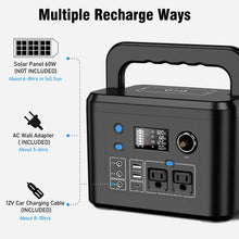 Portable Power Station 350W, Powkey 260Wh/70,000mAh Backup Lithium Battery, 110V Pure Sine Wave Power Bank with 2 AC Outlets, Portable Generator for Outdoors Camping Travel Hunting Emergency