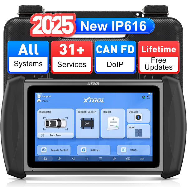 XTOOL IP616 V2.0 OBD2 Scanner Diagnostic Tool with 31+ Resets, Lifetime Free Update Scanner for Car, CAN FD & DoIP, ECU Configuration, Full Systems Scan Tool for All Vehicles, Android 10