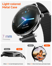 Smart Watches for Men Women [Calls/2 Bands/Metal Thin Body] for Android iPhone Samsung Compatible,1.43