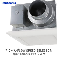 Panasonic FV-0511VQ1 WhisperCeiling DC - Bathroom Exhaust Fan with Speed Selector - SmartFlow Technology - Quiet Energy Star-Certified Ceiling Fan - White