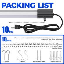 Barrina BS84 LED Shop Lights for Workshop 4FT, 84W, 10000LM, 5000K Utility Shop Lights, Pull Chain ON/Off, Hanging or Flush Mount, ETL, 10 Packs