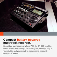 Tascam DP-006 6-Track Digital Pocketstudio Multi-Track Audio Recorder, Built-in Mics, Songwriting, Battery Operated