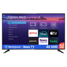 Westinghouse Roku TV - 50 Inch Smart Television, 4K UHD LED with Wi-Fi Connectivity and Mobile App, Flat Screen Compatible with Apple Home Kit, Alexa and Google Assistant