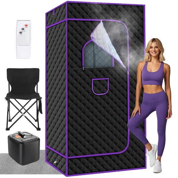 Fingertip Ballet Portable Sauna for Home, in Home Sauna, Portable Steam Sauna, Personal Sauna Tent Sauna Box with 3L Steamer, Remote Control, 9 Heating Levels for Spa, Gym, Pilates, Fitness