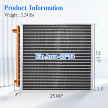 Water to Air Heat Exchanger 22x24 with 1