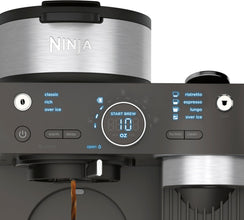 Ninja CFN602 Espresso & Coffee Barista System with Ristretto Function, Single-Serve Coffee, Compatible with Nespresso Capsule, 12-Cup Carafe, Built-in Frother, Cappuccino & Latte Maker (Renewed)