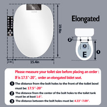 XCQQ Bidet Toilet Seat Elongated, Unlimited Warm Water, Heated Toilet Seat, Warm Air Dryer, Rear and Feminine Washing, Soft Closed Toilet Lid, Night Light, Smart Toilet Seat with Bidet Requires Outlet