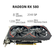 QTHREE Radeon RX 580 Graphics Card, 8GB,256Bit,2048SP,GDDR5,DP,HDMI,DVI,Video Card for PC Gaming,PCI Express 3.0 x16 with Dual Fan for Office and Gaming,DirectX 12