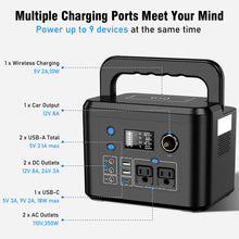 Portable Power Station 350W, Powkey 260Wh/70,000mAh Backup Lithium Battery, 110V Pure Sine Wave Power Bank with 2 AC Outlets, Portable Generator for Outdoors Camping Travel Hunting Emergency