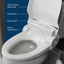 Bio Bidet BB1000 Electric Bidet Toilet Seat, Warm Water with Air Dryer, Heated Seat with Slow Close Lid, Remote Control, Elongated White