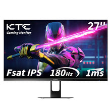 KTC 27 Inch Gaming Monitor 180Hz, Full HD 1920x1080 Fast IPS Computer Monitor, DP 1.4 & HDMI 2.0 Ports 1Ms FreeSync Frameless PC Gamer Monitor, HDR, VESA Mount, H27F22