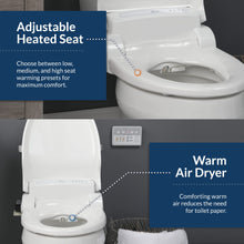 Bio Bidet BB1000 Electric Bidet Toilet Seat, Warm Water with Air Dryer, Heated Seat with Slow Close Lid, Remote Control, Elongated White