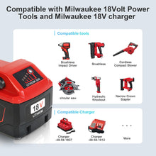 New Version 18V 9.0 Ah Battery and Charger Combo Kit Replace for Milwaukee m18V Lithium Ion Batteries 48-11-1862/1852/1840/1830(2)+ 18V Battery Charger 48-59-1812