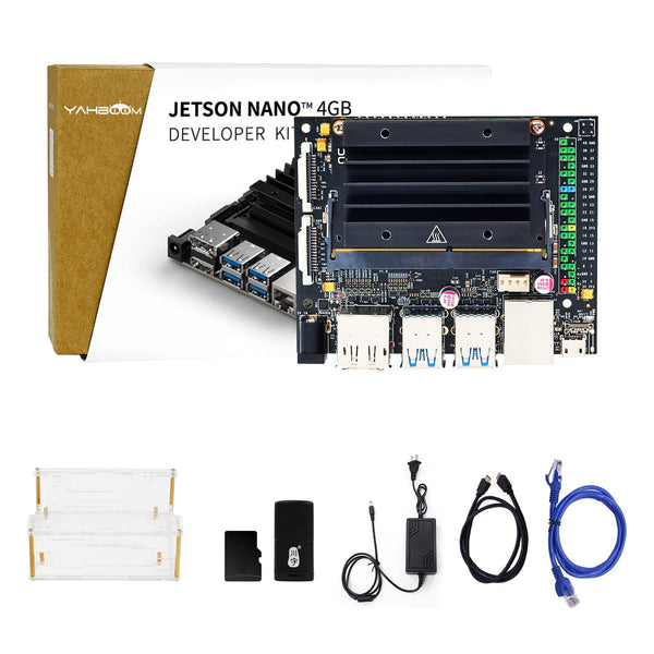 Yahboom Jetson Nano 4GB SUB Developer Kit Ubuntu 18.04 ROS AI Visual Recognition (Nano SUB, Expansion Kit)