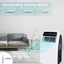 Shinco 8,000 BTU Portable Air Conditioner, AC Unit with Built-in Cool, Dehumidifier & Fan Modes for Room up to 200 sq.ft, Conditioner Remote Control, 24 Hour Timer, Installation Kit