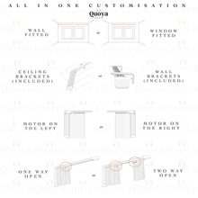 Quoya QL500 Smart Curtains System, Electric Curtain Track with Automated Rail【Motorized and Adjustable Tracks/Rod/Pole (up to 7 metres / 275 inches)】【Motor compatible with Alexa】