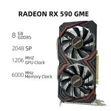 QTHREE Radeon RX 590 GME Graphics Card, 8GB GDDR5 256Bit 2048SP,Computer GPU,Gaming Video Card for PC with HDMI DisplayPort DVI,PCI Express x 16 3.0, Support 8K