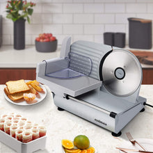 Meat Slicer, CUSIMAX Electric Deli Food Slicer with Two 7.5'Removable Stainless Steel Blades and Pusher, Cheese Fruit Vegetable Bread Cutter, Adjustable Knob for Thickness, Food Carriage