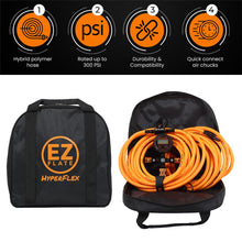 4 tire Inflation Deflation System, Heavy Duty, Air Down Tire Deflators, Truck or Car Tires, UTV, Side By Side Tires, Fast Inflation, Auto Equalize, Quick Connect Air Chucks (Hyperflex Hose System)