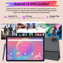 BESTTAB 2025 Android 14 Tablet 10 inch Octa-Core Tablets with 24GB RAM+256GB ROM(Expand to 2TB), 1920x1200 IPS FHD Screen, Google-Gemini AI, Widevine L1, 2 in 1 Tablet with Keyboard Mouse Stylus Gray