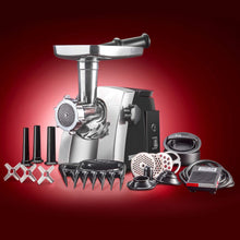 STX International Turboforce Cadet 2000 Series Electric Meat Grinder | 7-in-1 Multifunctional | Foot Pedal | Slicer/Shredder/Grater | Sausage Stuffer | Kubbe Maker | 4 Grinding Plates & More Included