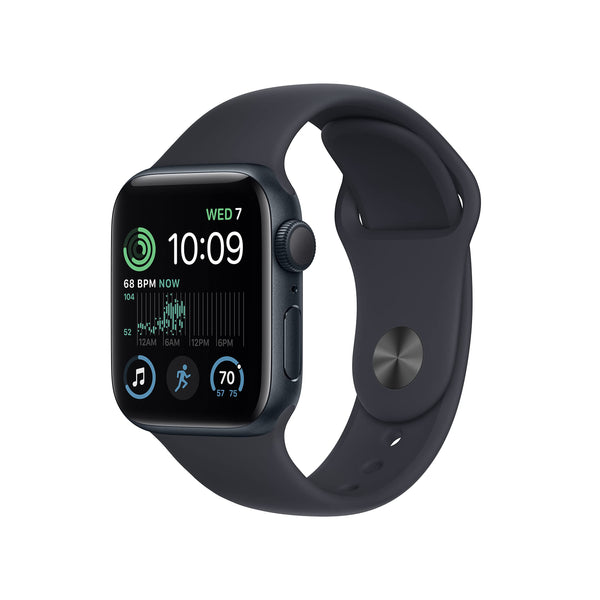 Apple Watch SE (2nd Gen) (GPS + Cellular, 40mm) - Midnight Aluminum Case with Midnight Sport Band, M/L (Renewed)