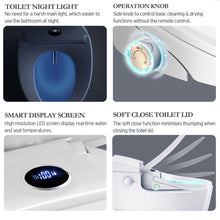 XCQQ Bidet Toilet Seat Round, Bidet Warm Water Rear & Front Oscillating Wash, Heated Toilet Seat, Warm Air Dryer, Soft Close Toilet Lid, Night Light, Smart Toilet Seat with Bidet Requires Outlet