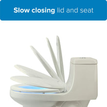 Brondell L60-RB LumaWarm Heated Toilet Seat with Night Light, Three Temperature Settings, Gentle Close Lid, Easy Installation, Built-in Controls, Round, Biscuit