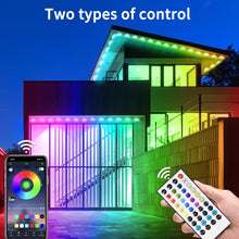 Yocrostar 300ft Permanent Outdoor Lights,RGB Eaves Lights with App Control Remote,DIY IP67 Waterproof Under Eave Lighting,Outside led Lights for House,Party,Christmas Decorations(2 Rolls 150FT)