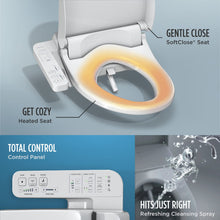 TOTO WASHLET A2 Electronic Bidet Toilet Seat with Heated Seat and SoftClose Lid, Elongated, Cotton White - SW3004#01