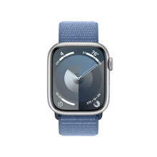 Apple Watch Series 9 [GPS + Cellular 41mm] Smartwatch with Silver Aluminum Case with Winter Blue Sport Loop. Fitness Tracker, ECG Apps, Always-On Retina Display, Carbon Neutral