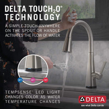 Delta Faucet Lenta Touch Kitchen Faucet Brushed Nickel, Kitchen Sink Faucets with Pull Down Sprayer, Touch2O Technology, SpotShield Stainless 19802TZ-SP-DST